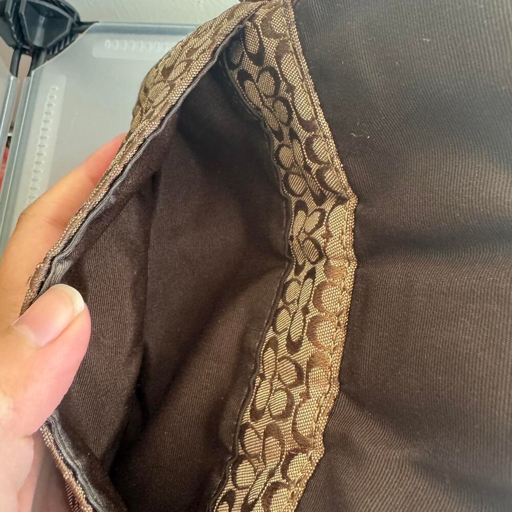 Coach Y2K Brown Signature Mini Wristlet - Picture 6 of 7
